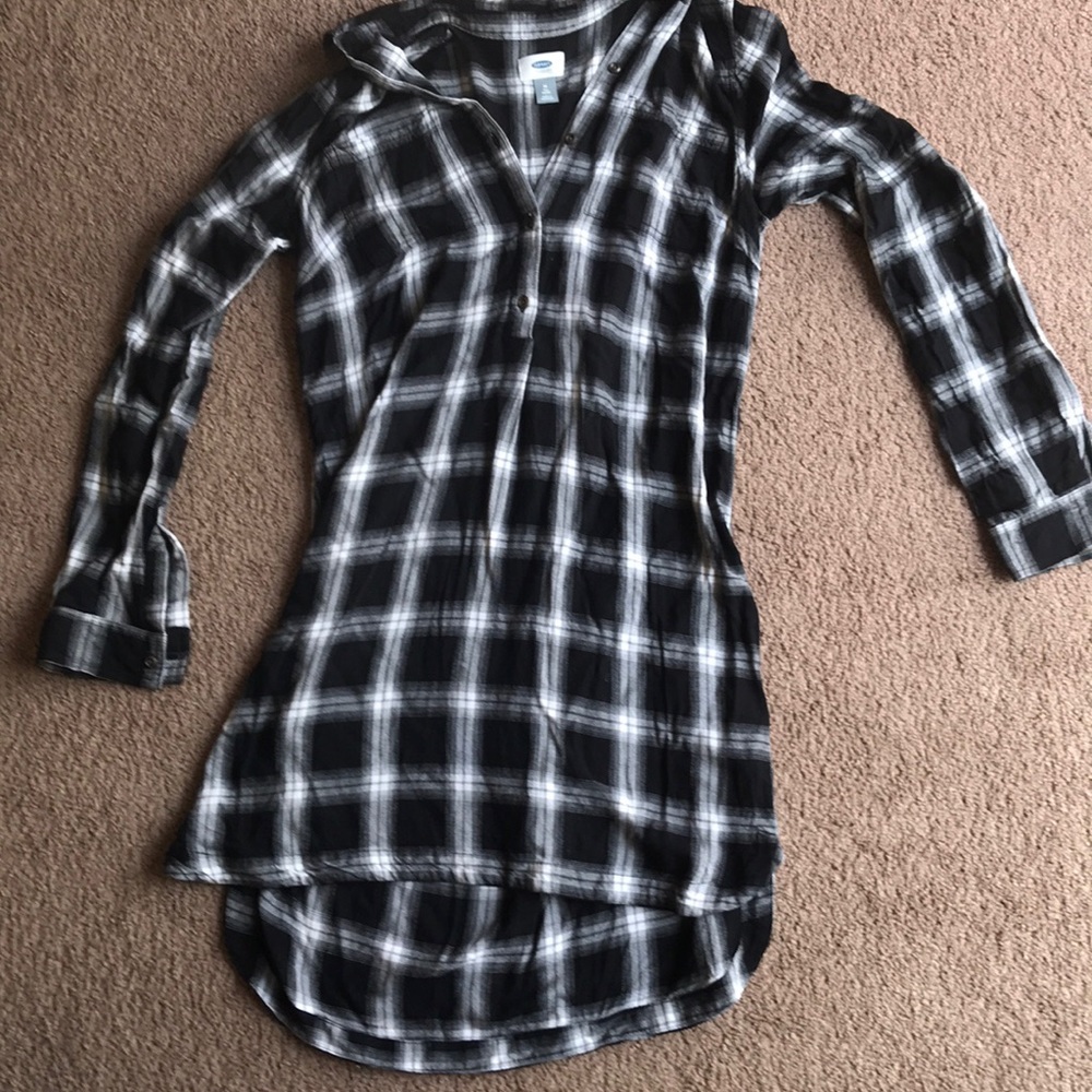 Old Navy plaid flannel dress